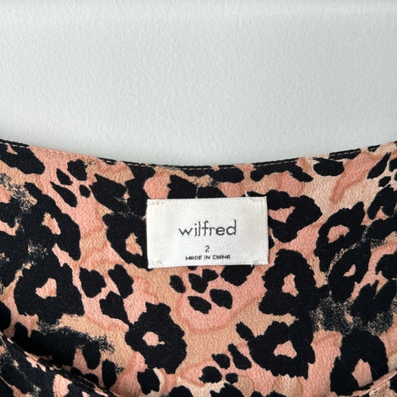 Aritzia Wilfred Isabelle Leopard Print Mini Dress Y2K Sz 2 - Picture 7 of 9